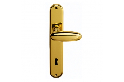 A.Z. Little Door Handle on Plate With Spring for Traditional House Made in Italy Bal Becchetti
