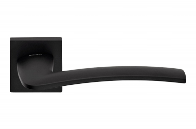 Ala Matt Black Door Handle With Rose for Architectural Firms Linea Calì