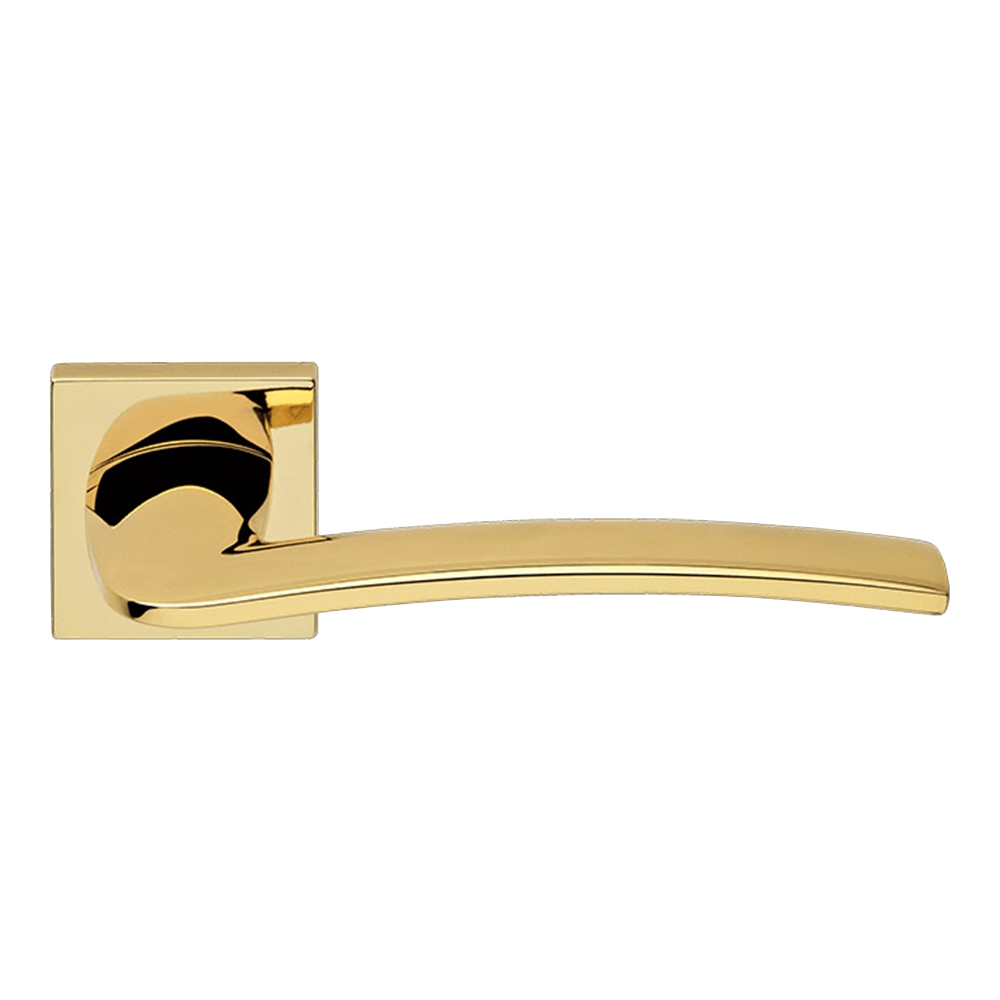 Ala Polished Chrome Door Handle With Rose of Design Made in Italy Linea Calì