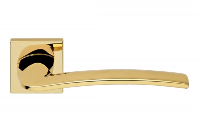 Ala Polished Chrome Door Handle With Rose of Design Made in Italy Linea Calì