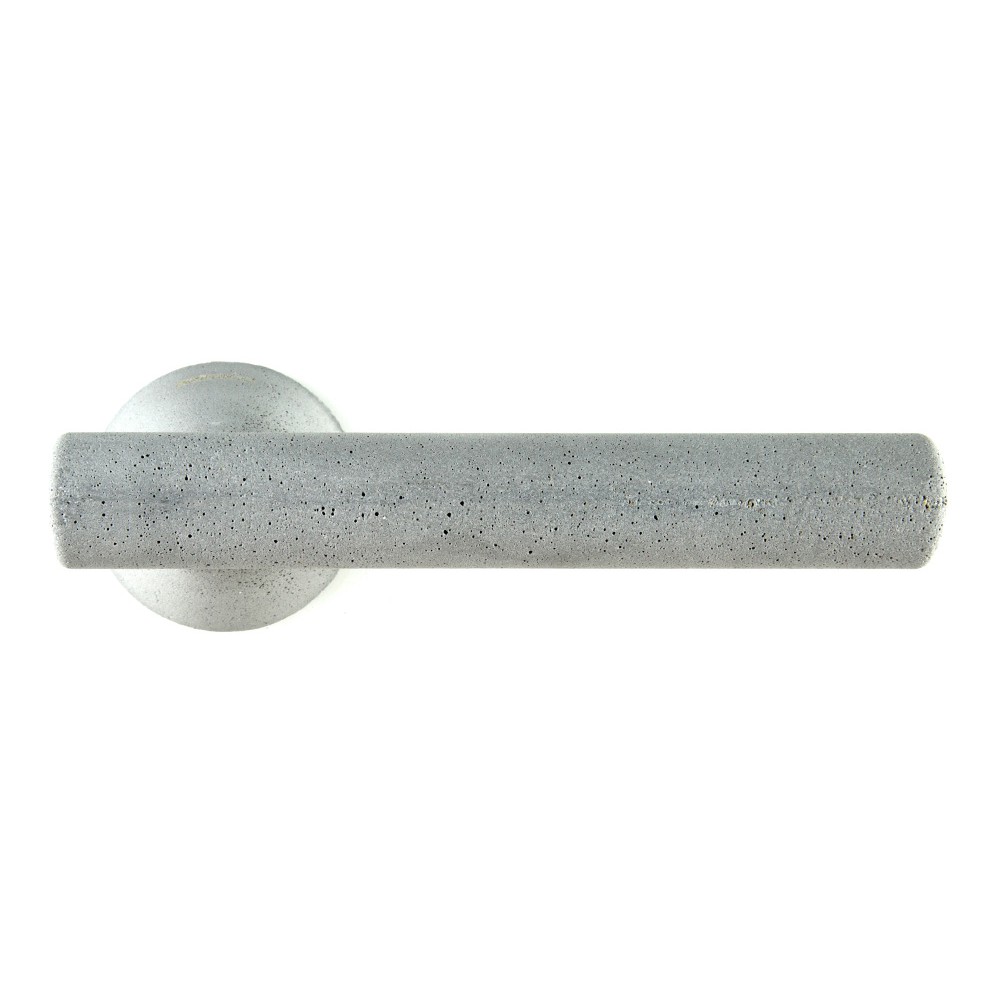 Alba Polished and Satin Chrome Door Handle on Rosette Made in Italy by Colombo Design