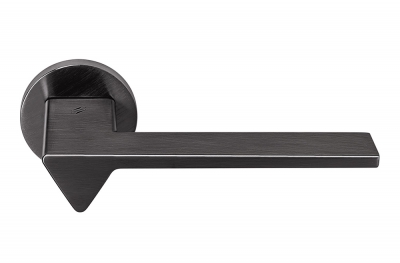 Ama Graphite Door Handle on Rosette Ideal for Architects and Designers by Colombo Design