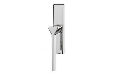 Ama Polished Chrome Door Handle on Rosette by Designer Architect Andrea Maffei for Colombo Design