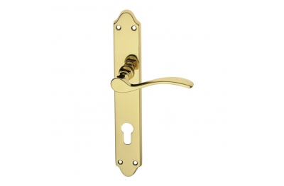 Anna Door Handle on Plate Brass-made Easy Line PFS Pasini