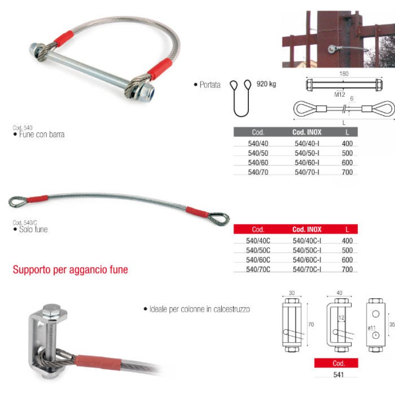 Fall Arrest Swing Gate Safety Rope Cable Various Sizes