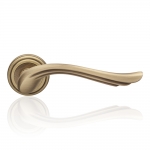 Aria Patiné Mat Finish Door Handle With Rose Romantic and Dynamic Linea Calì Classic