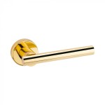 Astra Reguitti Design Brass Door Handle Round Rosette