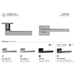 Atene Reguitti Stainless Steel Door Handle with Slim Rosette