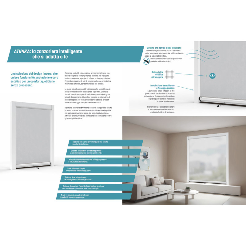 ATIPIKA Effezeta Vertical Mosquito Screen Wind-Resistant Anti-Bedbug