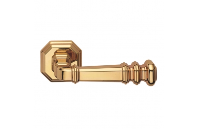 Atlas Series Vintage forme Door Handle on Octagonal Rosette Frosio Bortolo Squarish Design