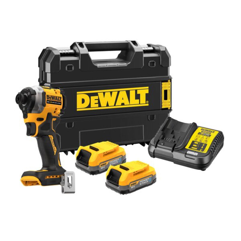 DeWalt DCF850E2T-QW Impact Wrench 2 Powerstack Batteries