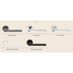 Axis Zincral Linea Calì Italian Door Handle with Round Rosette