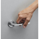 Axis Zincral Linea Calì Italian Door Handle with Round Rosette