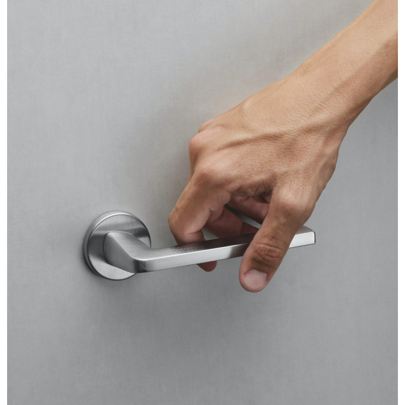 Axis Zincral Linea Calì Italian Door Handle with Round Rosette