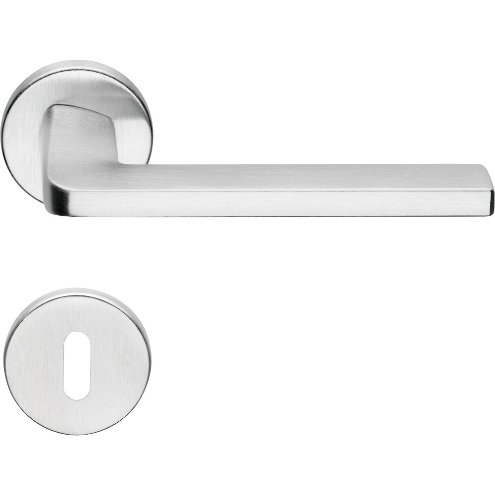 Axis Zincral Linea Calì Italian Door Handle with Round Rosette