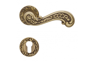 Barocco Door Handle With Round Rose Linea Calì Vintage