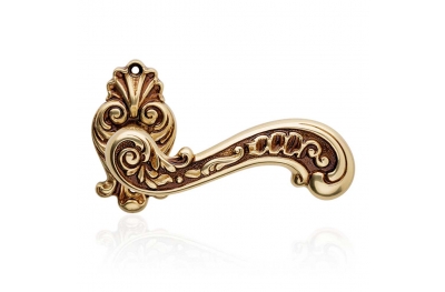 Barocco French Gold Door Handle With Rose of Rococò Style Linea Calì Vintage