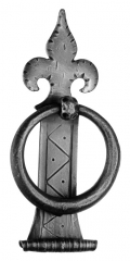 903 Door Knocker with Plate Galbusera Artistic Wrought Iron