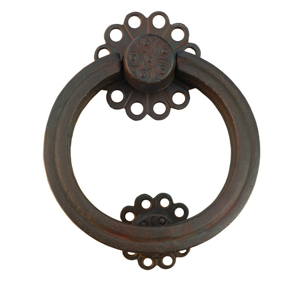 Flower Door Knocker with Ring Galbusera Wrought Iron
