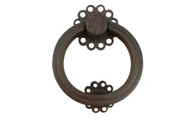 Flower Door Knocker with Ring Galbusera Wrought Iron