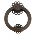 Flower Door Knocker with Ring Galbusera Wrought Iron