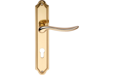 Beta Linea Calì Italian Door Handle on Plate Romantic Style