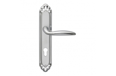 Brera Series Vintage forme Door Handle on Plate Frosio Bortolo Curvy Shapes