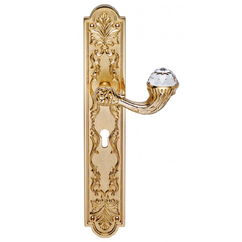 Brillant Crystal 1530 Door Handle on Plate Linea Calì Vintage