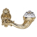 Brillant Crystal Gold Plated Door Handle on Rosette Linea Calì Vintage