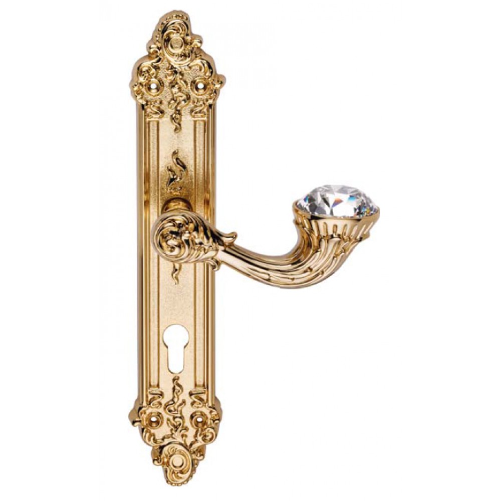 Brillant Diamond 1527 Door Handle on Plate Linea Calì Vintage