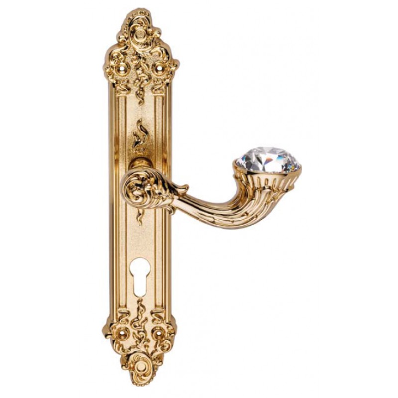 Brillant Diamond 1527 Door Handle on Plate Linea Calì Vintage