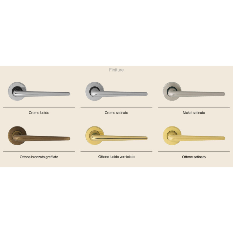 Brixia Linea Calì Classic Brass Handle for Interior Doors