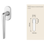 Brixia Zincral Linea Calì Window Handle DK 4 Positions