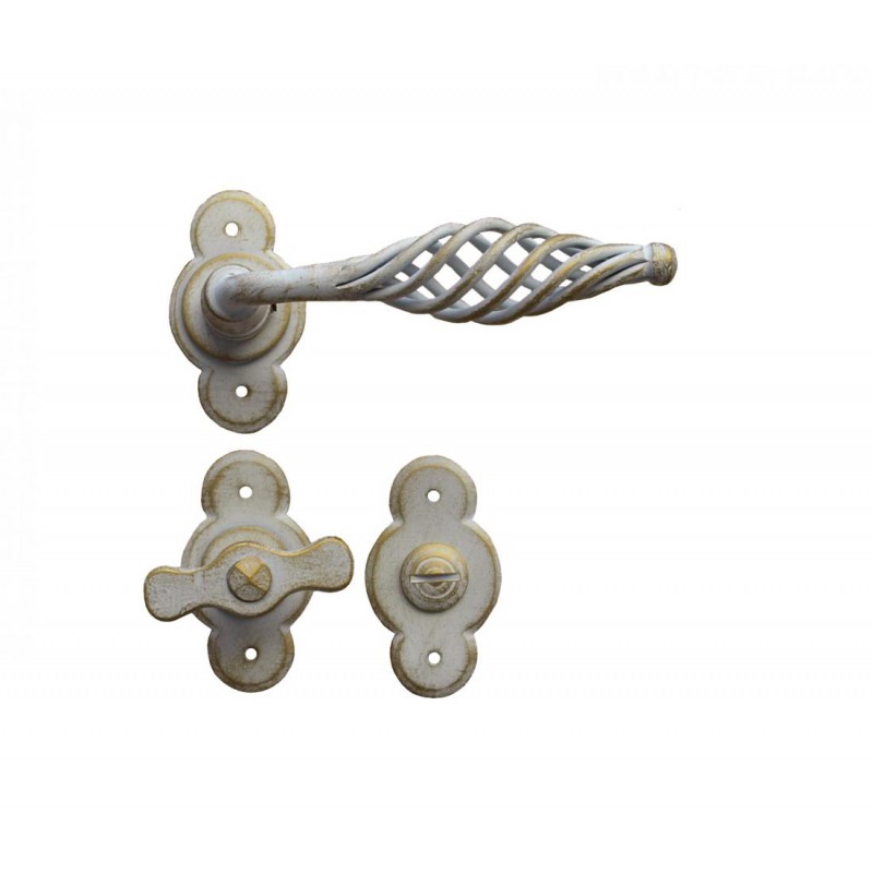 Budapest 2 Galbusera Door Handle with Rosette and Escutcheon Plate