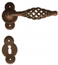 Budapest 2 Galbusera Door Handle with Rosette and Escutcheon Plate