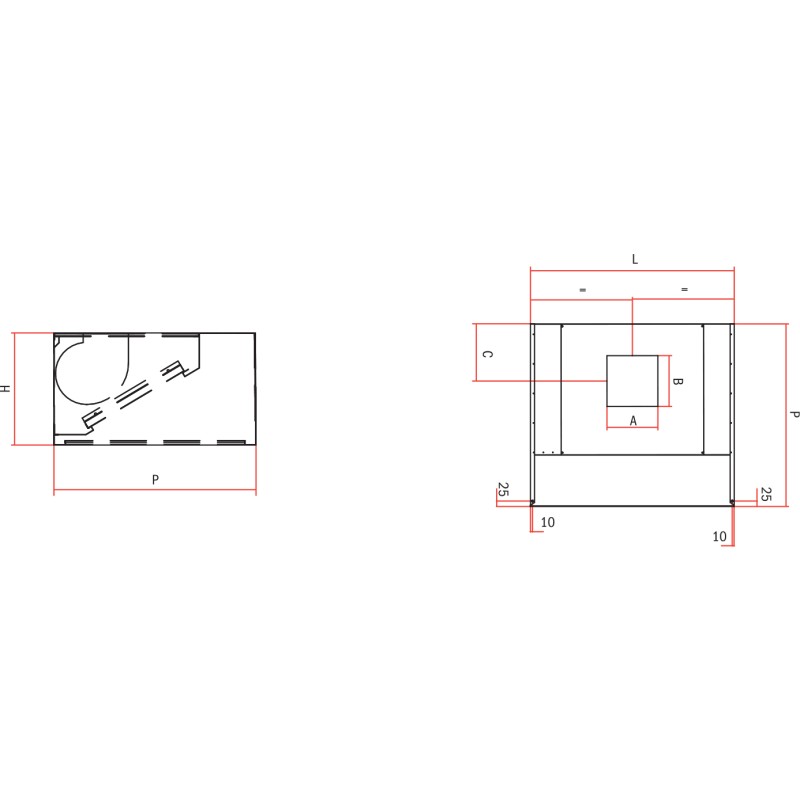Cubic Wall Hood with Motor 90 cm or 110 cm