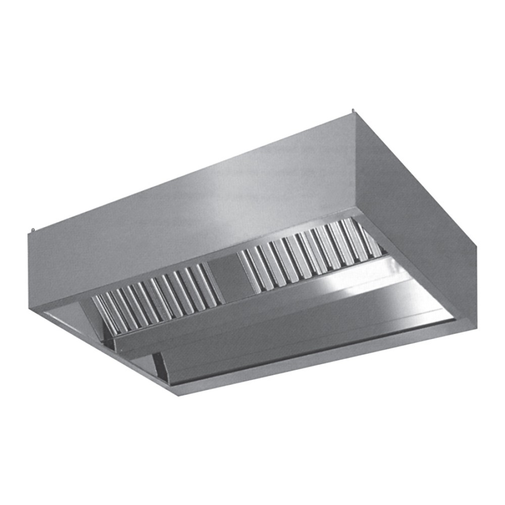 Stainless Steel Cubic Island Hood with Electric Motor