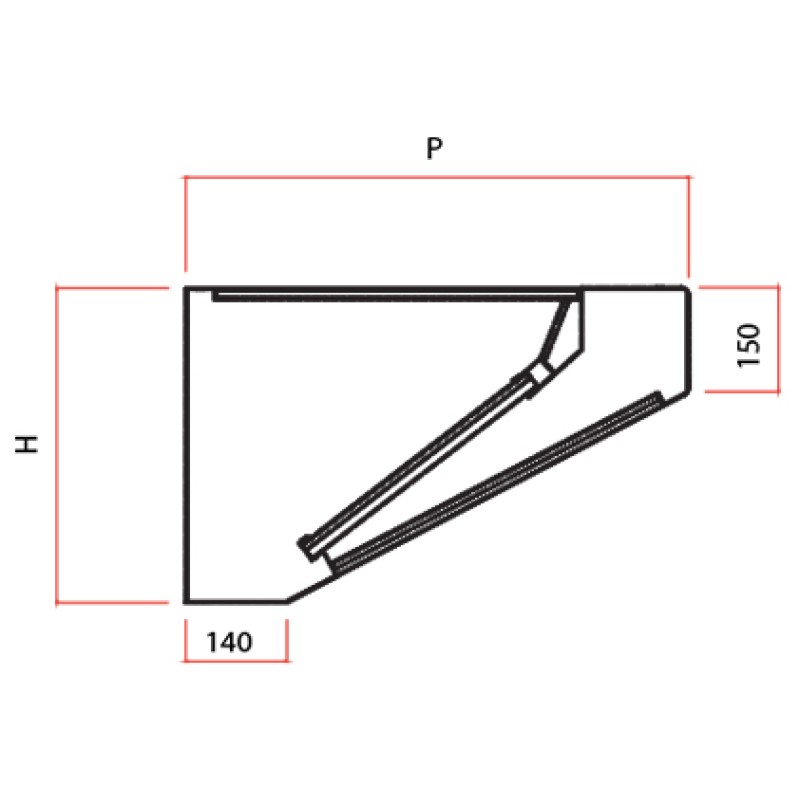 Stainless Steel Kitchen Hood Snack LED Depth 70 90 110 cm