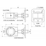 Matrix Self-Assembly Long Clamp Hinge with 2 Nuts Swing Gate Combiarialdo