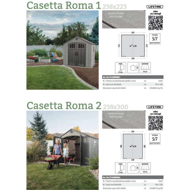 Outdoor House in PVC Polyethylene Lifetime Rome