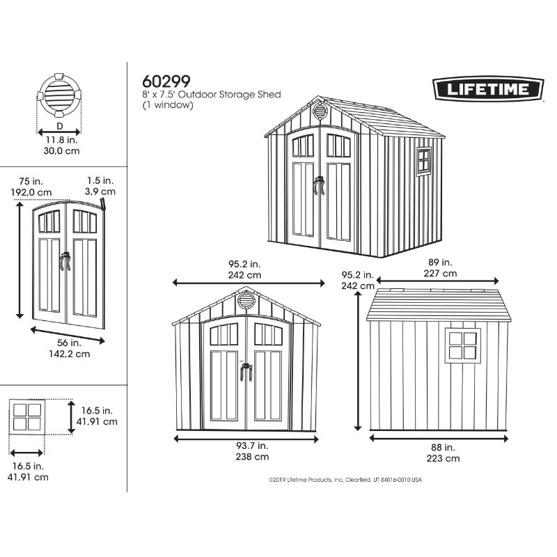 Outdoor House in PVC Polyethylene Lifetime Rome