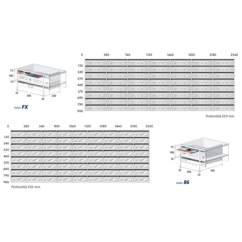 Custom Internal Condominium Mailboxes FX / 86