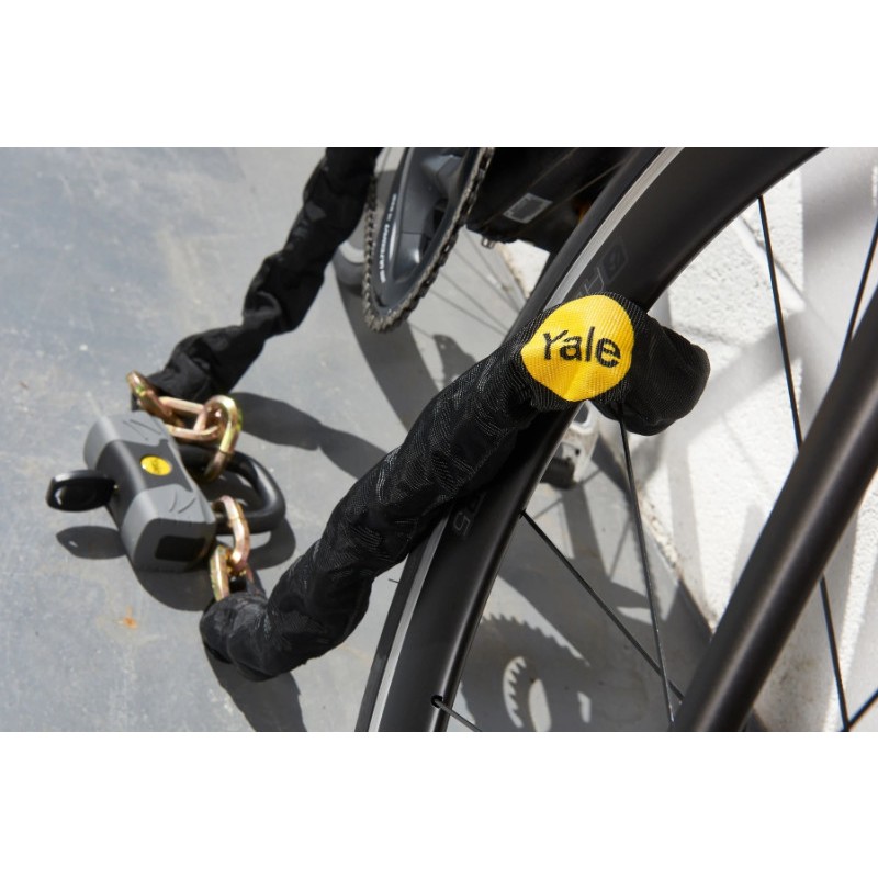 Chain with Padlock Yale for Bicycles and Motorcycles 1800 mm