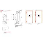 Spring Hinge 150x40 Justor STW 150 Reduced Thickness