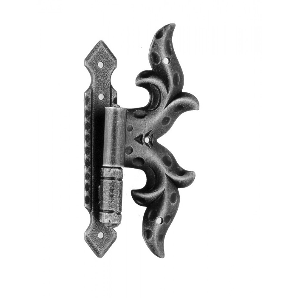 Hinge with Plate 145x60mm for Windows and Doors Galbusera Wrought Iron