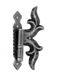 Hinge with Plate 145x60mm for Windows and Doors Galbusera Wrought Iron
