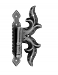 Hinge with Plate 160x60mm for Windows and Doors Galbusera Wrought Iron