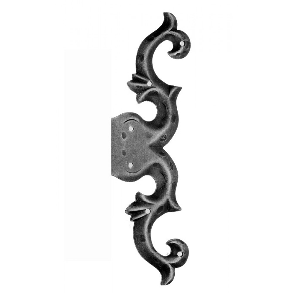 Feint Hinge with Plate 270x85mm for Windows and Doors Galbusera Wrought Iron