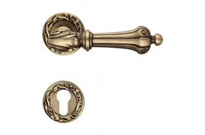 Charme Door Handle With Rose Linea Calì Vintage