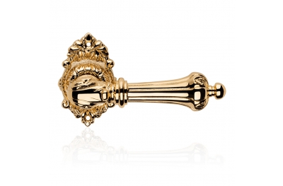 Charme Gold Plated Door Handle With Rose in Baroque Style Linea Calì Vintage